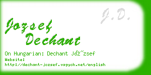 jozsef dechant business card